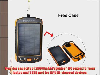 Poweradd? Apollo Pro 23000mAh High Capacity Solar Panel Multi-Voltage (5V 12V 16V 19V) Portable
