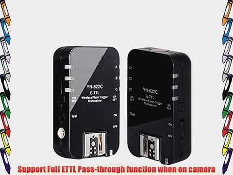 YONGNUO Wireless TTL Flash Trigger YN622 YN-622C with High-speed Sync HSS 1/8000s for Canon