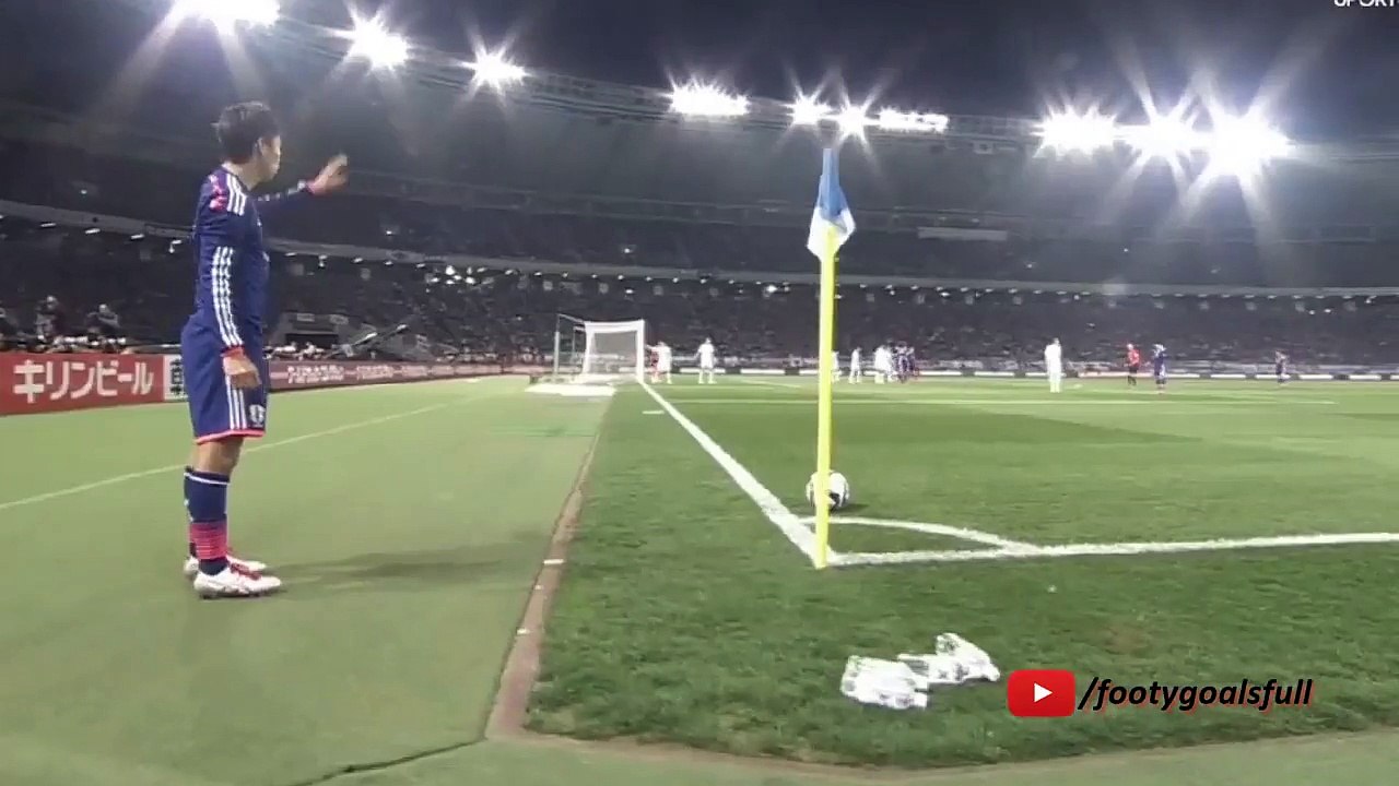 Toshihiro Aoyama Amazing Goal (Japan vs. Uzbekistan) 2015