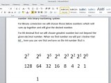 Decimal Number to Binary Conversion