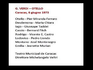 Otello Caracas 6-6-1973 Parte 1