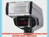 Xit XTD130C Professional TTL Digital Flash with Bounce Swivel and Slave Feature - Canon (Black)