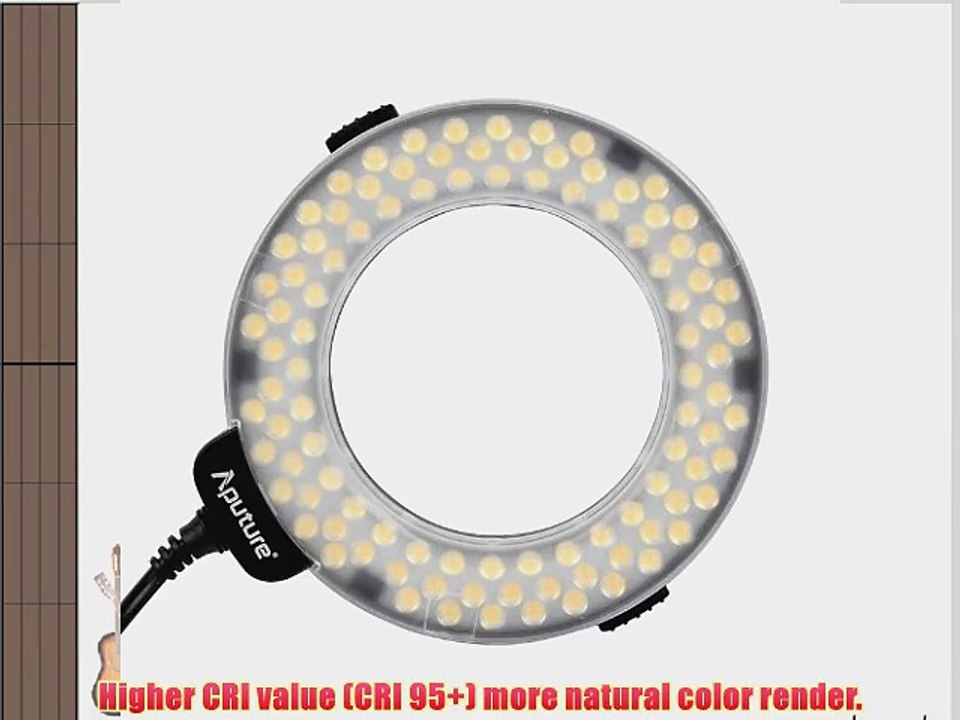 SainSonic AHL-HN100 LED Macro Ring Flash Aputure Amaran Halo CRI95 Light for Nikon Digital