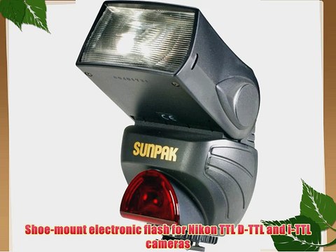Sunpak PZ40X II Power Zoom Digital Flash for all Nikon TTL D-TTL and i-TTL Cameras (Black)