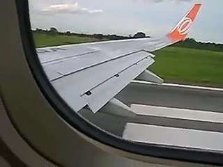 Decolagem vista por dentro do Avião.