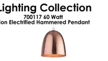 Lighting Collection 700117 60 Watt Non Electrified Hammered Pendant