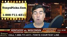 Wisconsin Badgers vs. Kentucky Wildcats Free Pick Prediction Final Four NCAA Tournament College Basketball Odds Preview 4-4-2015