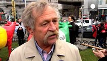 Manifestación en Bruselas contra el fin de las cuotas lácteas