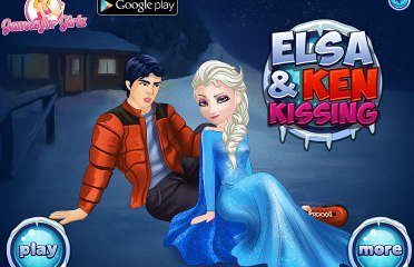 《〒》♣ Kissing Games - Elsa and Ken Kissing - Love Game