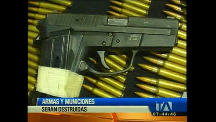 Download Video: Armas y municiones incautadas durante operativos serán destruidas