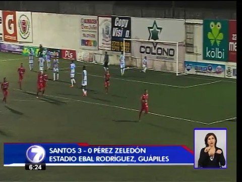 Santos golea a Pérez Zeledón en debut de Daniel Casas (3-0)