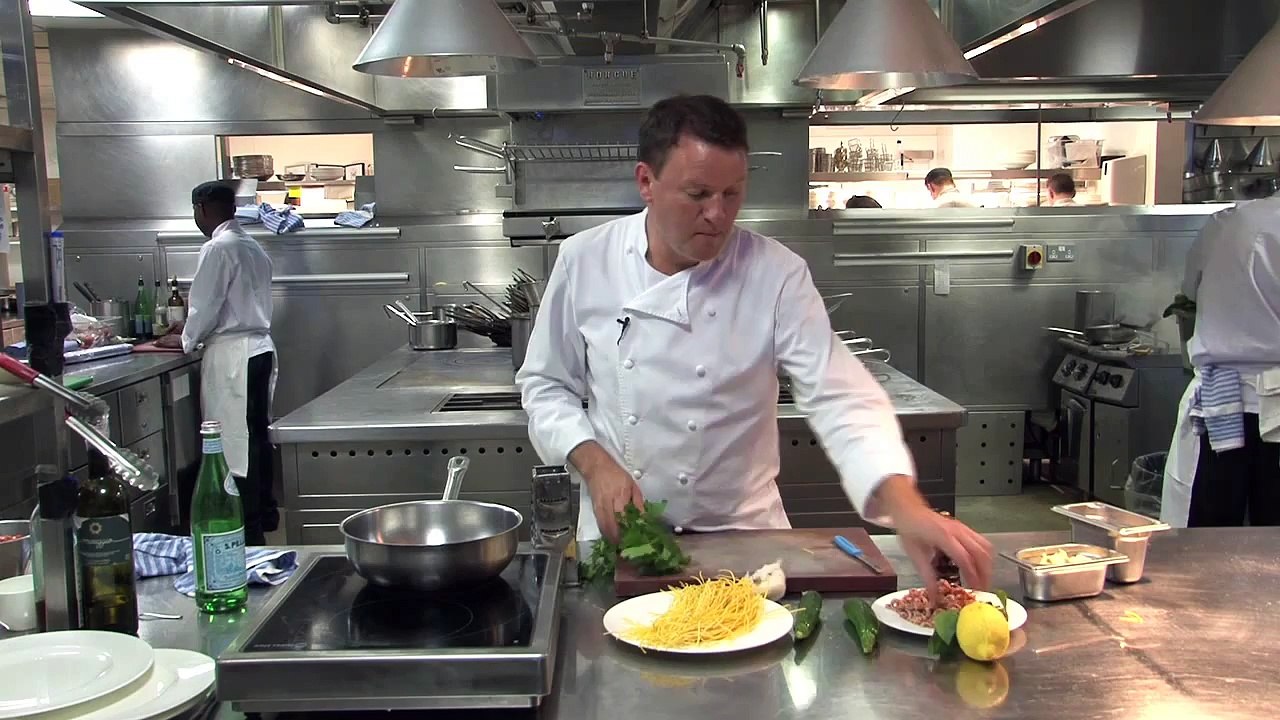 Brown Shrimp and Zucchini Tagliarini Recipe | Theo Randall