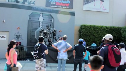 Talking  Megatron at Universal Studios Hollywood