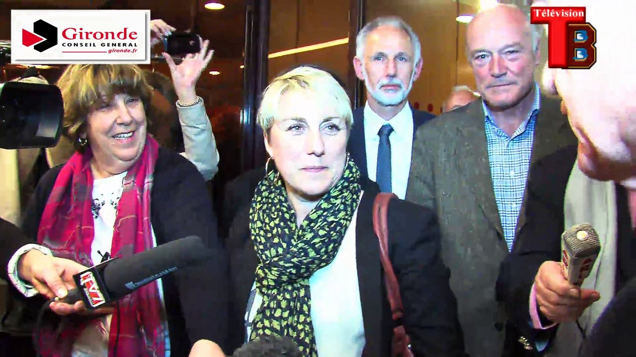 Télévion-Bordeaux-33 interview d'Alain rousset au conseil général lors des elections départementales.