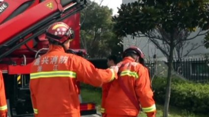 Dramatic rescue of six-year-old girl trapped on ledge