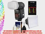 Bower SFD958C Power Zoom LCD E-TTL Flash with Batteries   Diffuser Kit for Canon EOS 6D 70D