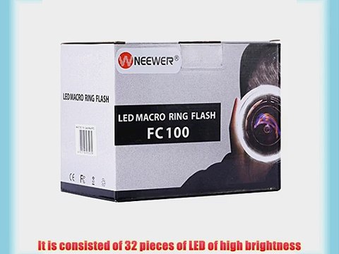 Neewer FC100 32 Super Bright LED Macro Ring Flash For Canon NikonOlympus Pentax SLR Cameras
