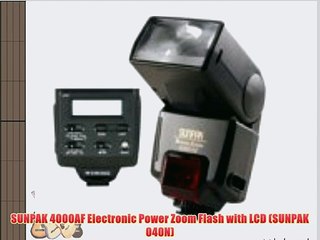 SUNPAK 4000AF Electronic Power Zoom Flash with LCD (SUNPAK 040N)