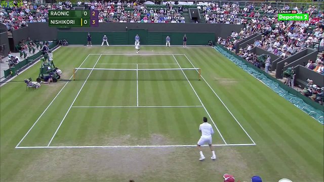 Milos Raonic vs Kei Nishikori - 2014 Wimbledon Men Singles R4 - Highlights