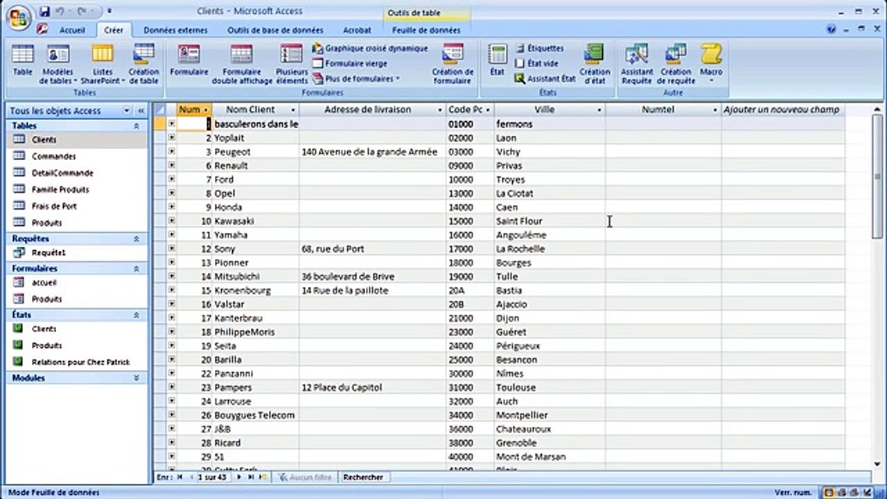 Interface access 2007 - YouTube2