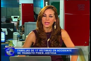 Familias de 17 víctimas en accidente de tránsito piden justicia