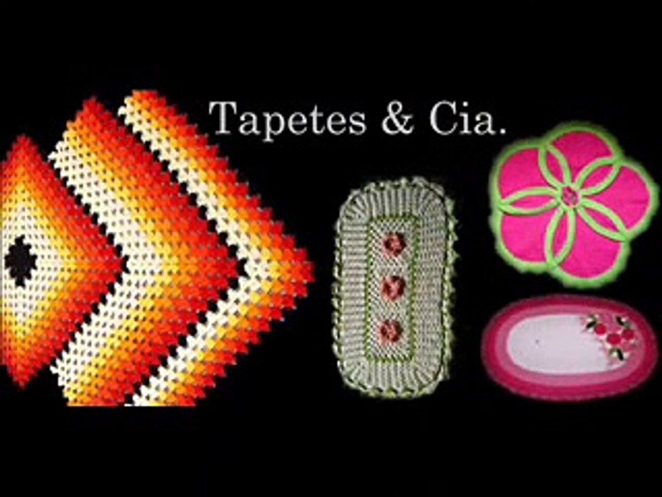 Tapetes de crochê em vários modelos - Tapetes & Cia