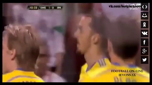 Zlatan Ibrahimović goal 1-0 | Sweden vs Iran - 31.03.2015