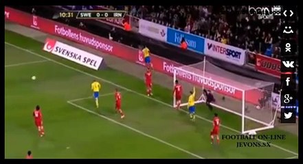 Zlatan Ibrahimović goal  1-0 - Sweden vs Iran  -  31.03.2015