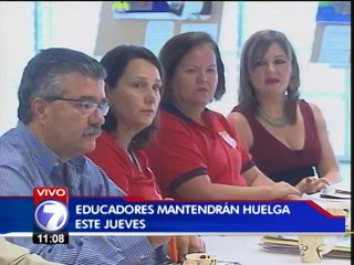 Educadores mantendrán el movimiento de huelga que cumple mañana su noveno día