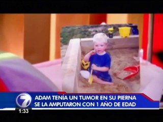 Amputación de una pierna no es limitante para niño que practica deportes