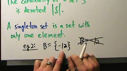 Intermediate Algebra - Cardinality, Singletons, the Empty Set