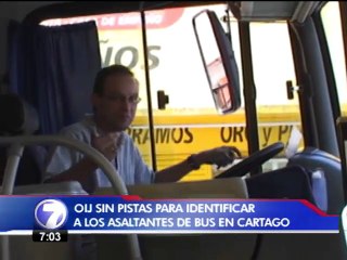 OIJ sin pistas para identificar a los asaltantes de bus en Cartago