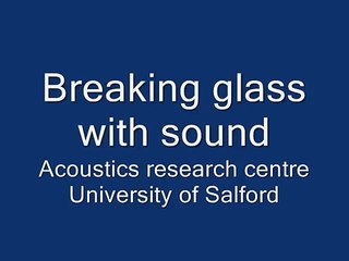 Breaking glass with sound