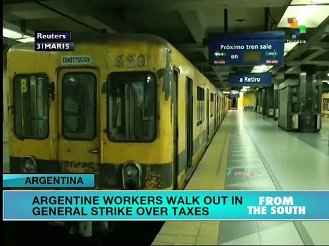 Argentine transportation workers walk out in general strike