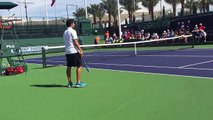 Roger Federer Practice Session (Video 14) - 2015 BNP Paribas Open