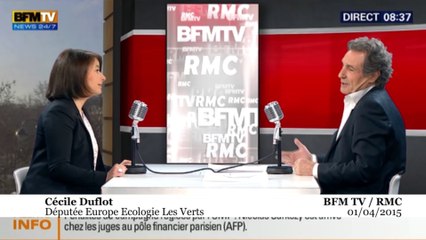 Cécile Duflot : «J'ai un désaccord politique assez important avec Manuel Valls»