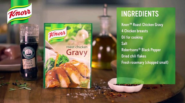 What's for dinner- Spicy Grilled Chicken with Roast Chicken Gravy.