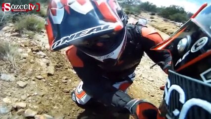 Kask da işe yaramadı!