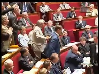 Incident à l'Assemblée : Dominique de VILLEPIN et François HOLLANDE - Archive Ina