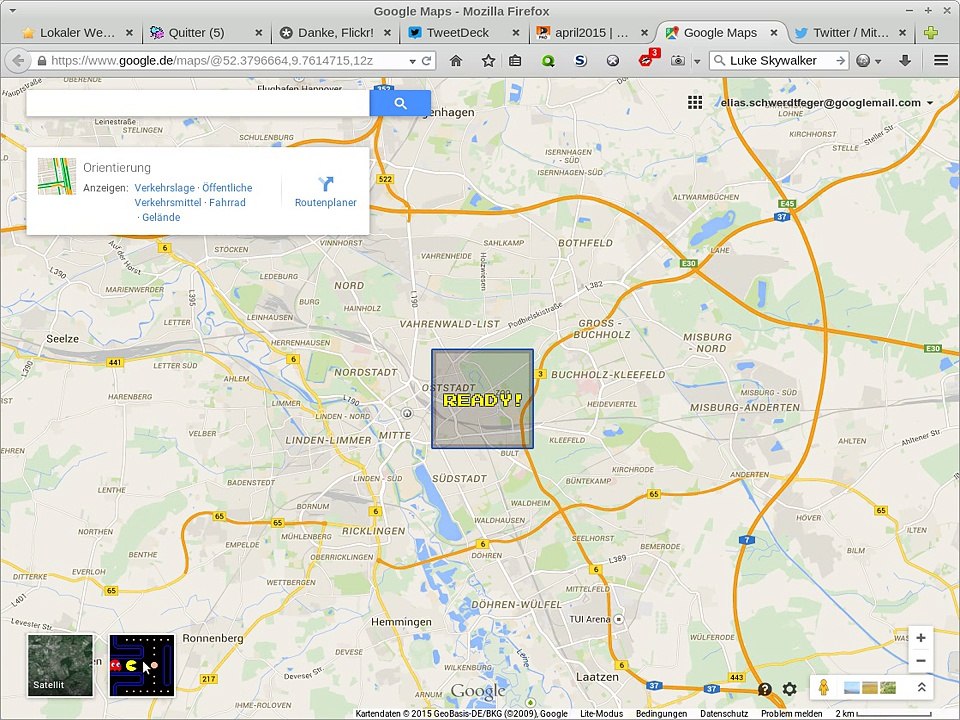 Google Maps am 1. April 2015