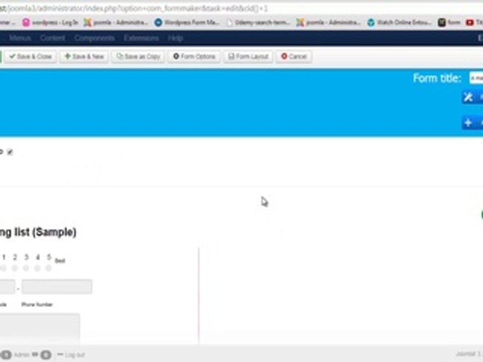 Joomla Form Maker Video 3