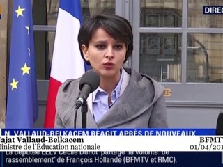 Najat Vallaud-Belkacem : «Un tel acte ne doit plus se reproduire»