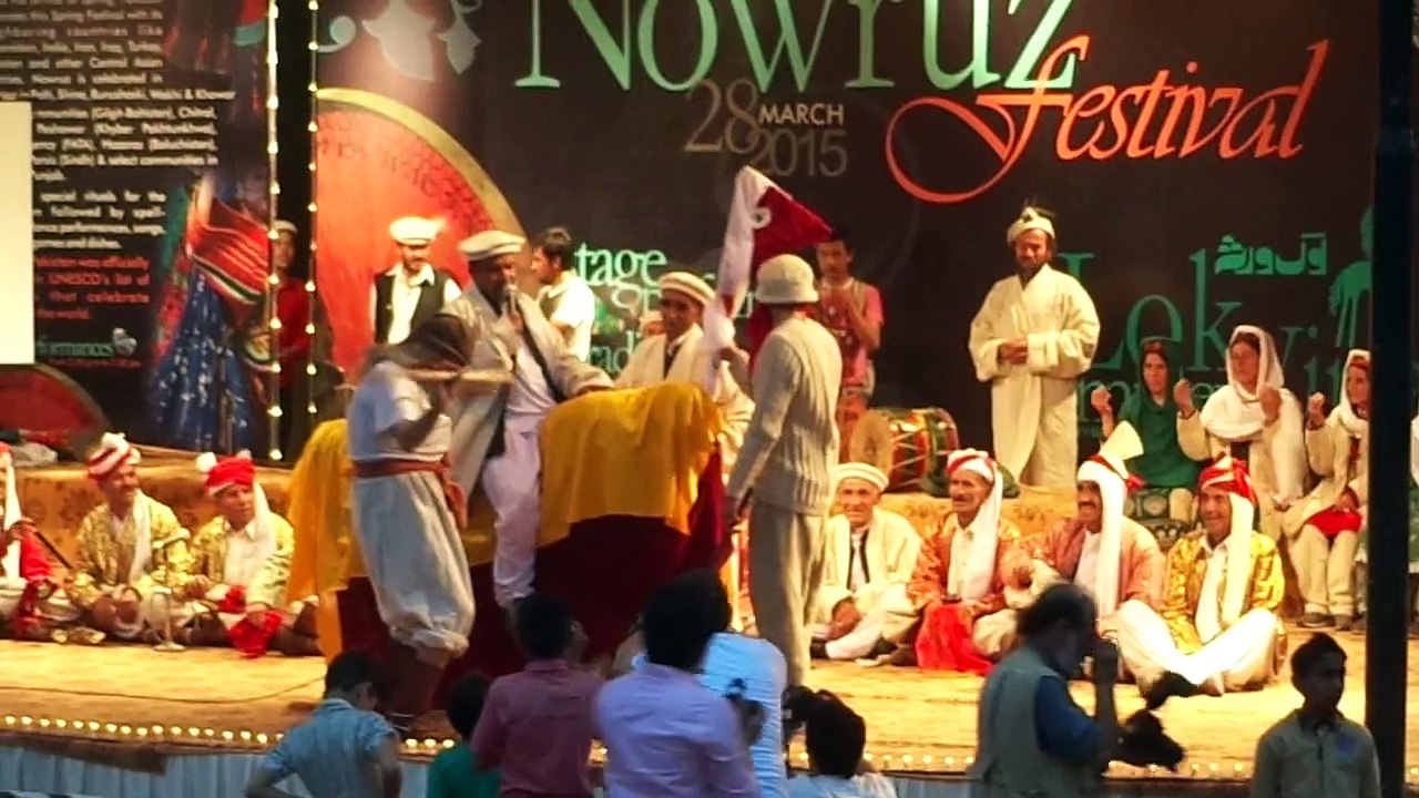 One day Jashan-e-Nowruz dated 28-03-2015 held in Islamabad Shakar pariyaan and Valley Hunza Young guys perform a play on stage