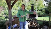 Jamie Oliver shows you how to cook pizza in a wood fired oven