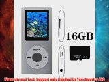 Tom America INC Silver Portable MP4 Player MP3 Player Video Player with Photo Viewer EBook Reader Voice Recorder 16 GB M