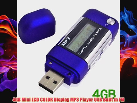 4GB Mini LCD COLOR Display MP3 Player USB Built in FM