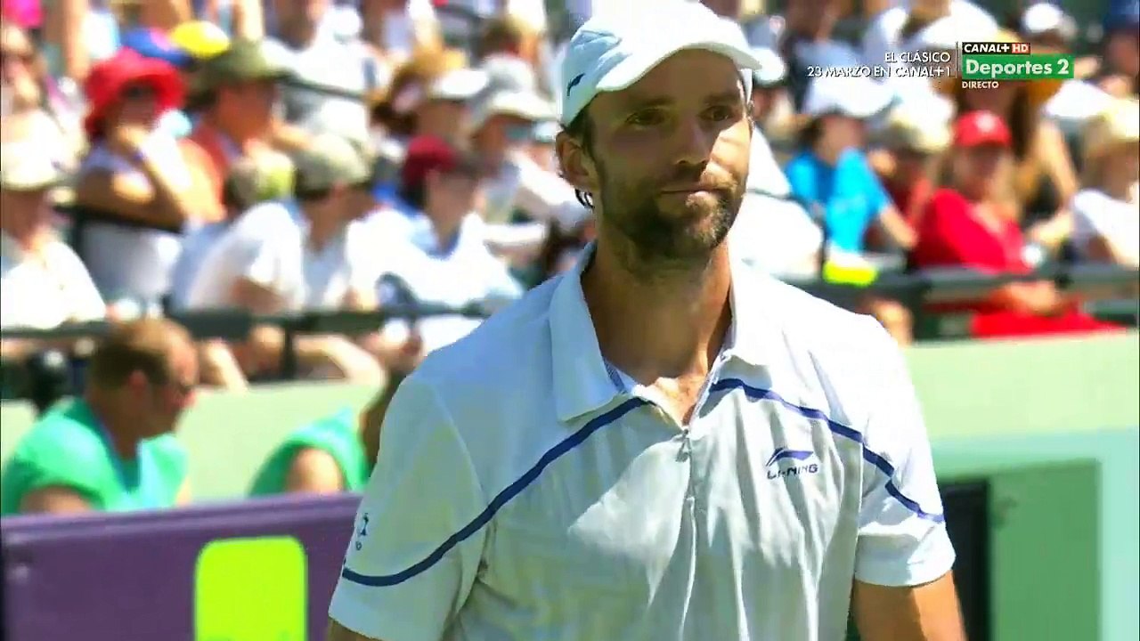 Miami 2014 - Stefan Edberg with wife Annette and daughter Emilie watching Roger Federer vs Ivo Karlovic