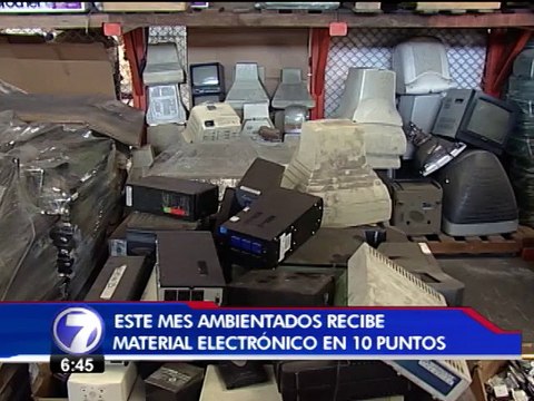 Ambientados recibe material electrónico en 10 puntos