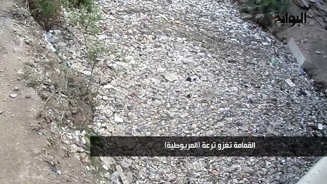 القمامة تغزو ترعة المريوطية