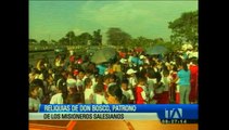 Miles de files recibieron las reliquias de Don Bosco en Morona Santiago